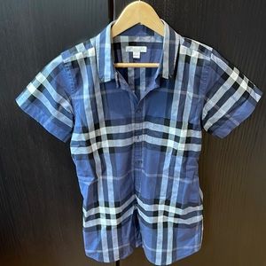 Burberry short sleeve collared shirt.